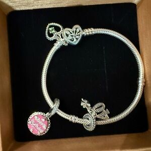 Pandora Bracelet with Birthday Charms - With Box and Bag Never Worn!!